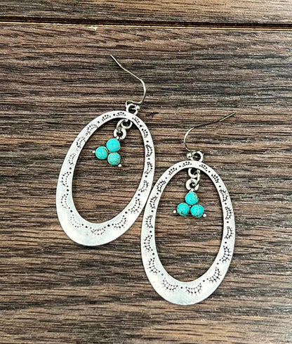 Concho Turquoise Dangle Earrings - Southern Sassy Boutique
