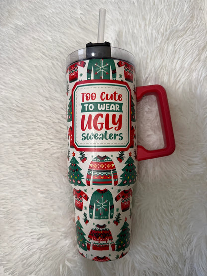 Insulated Stainless Steel 40oz Cup Christmas - Southern Sassy Boutique