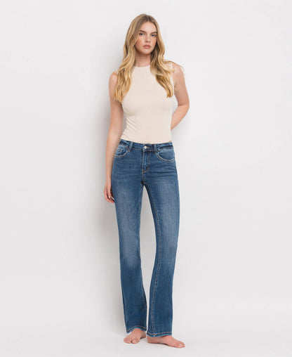 MID RISE BOOTCUT JEANS LV1064 - Southern Sassy Boutique
