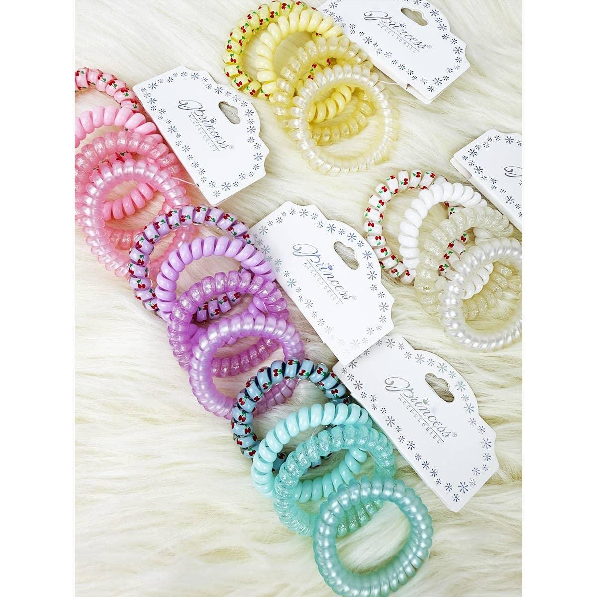 Assorted Mix Design Spiral Hair Ties - Southern Sassy Boutique