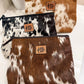 Western Cowhide Makeup Bag Travel