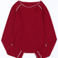 Waffle Knit Long Sleeve Top