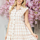 Plaid Button Down Tiered Baby Doll Dress