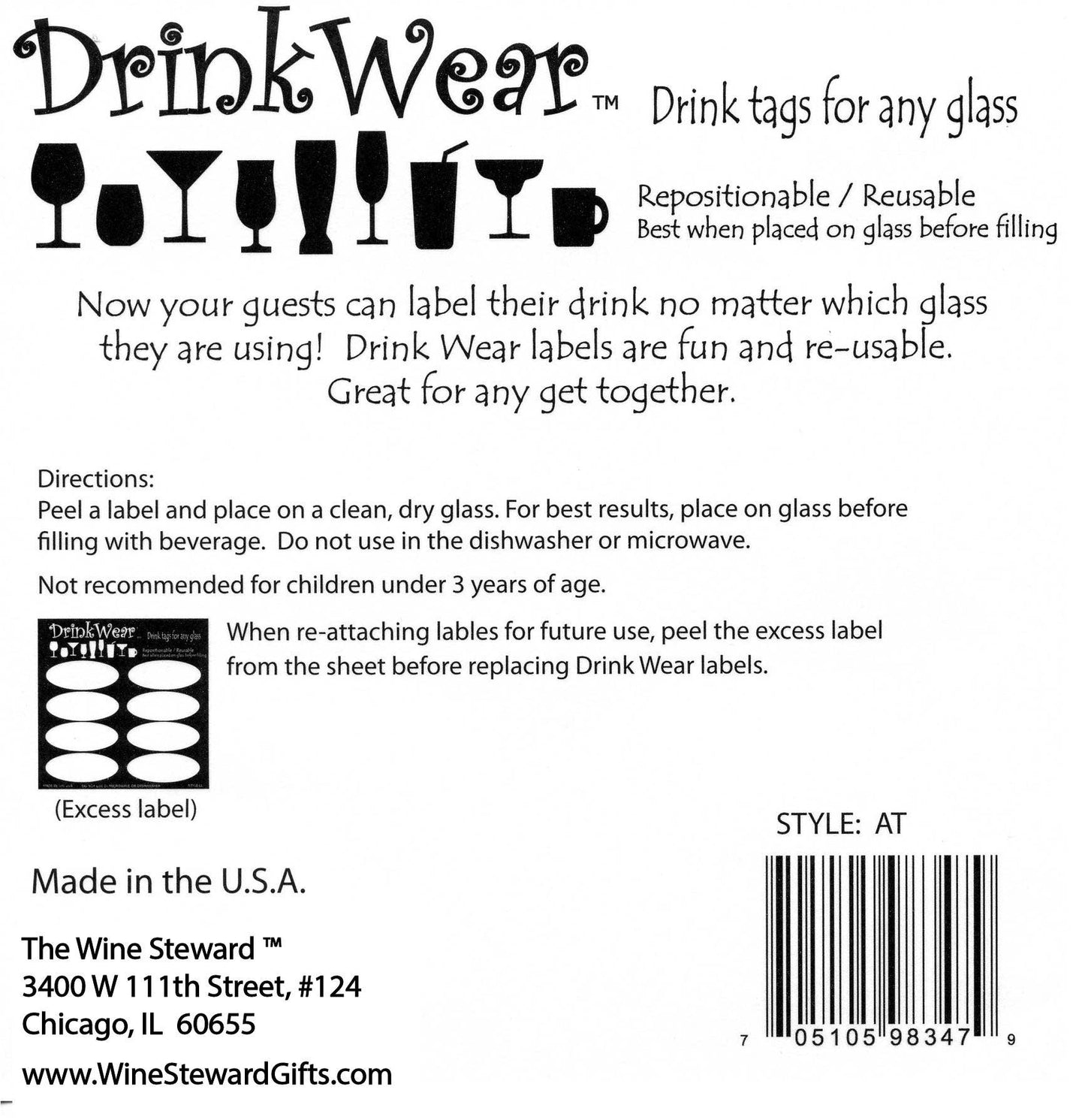 Happy Hour Designs Re-usable Drink Labels