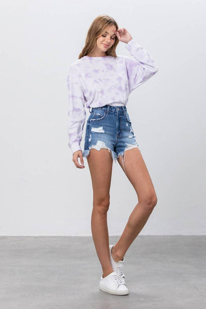 HIGH RISE DENIM SHORTS - Southern Sassy Boutique