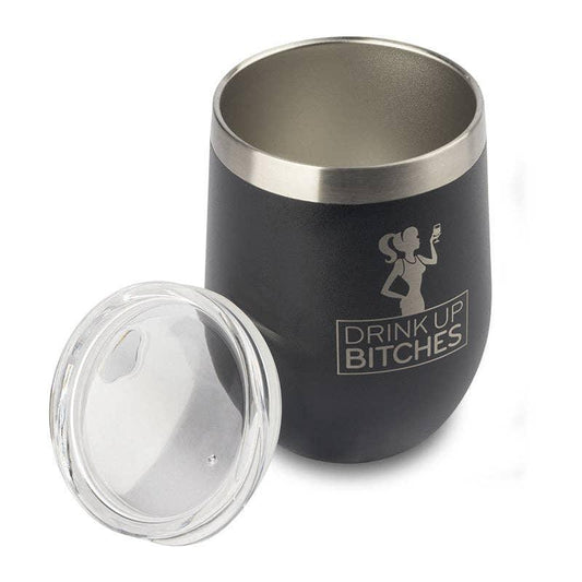 Drink Up - Insulated Tumbler- Black - Southern Sassy Boutique