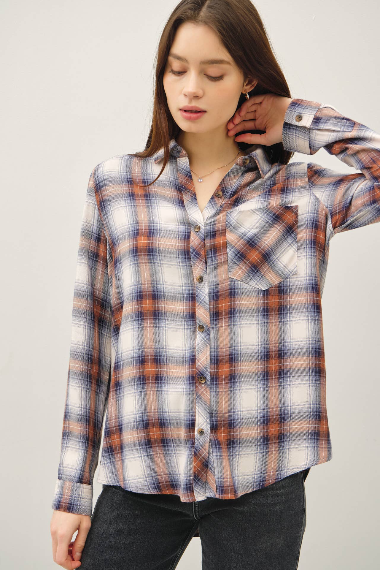 ROBERTSON PLAID LONGSLEEVE BUTTON UP SHIRT