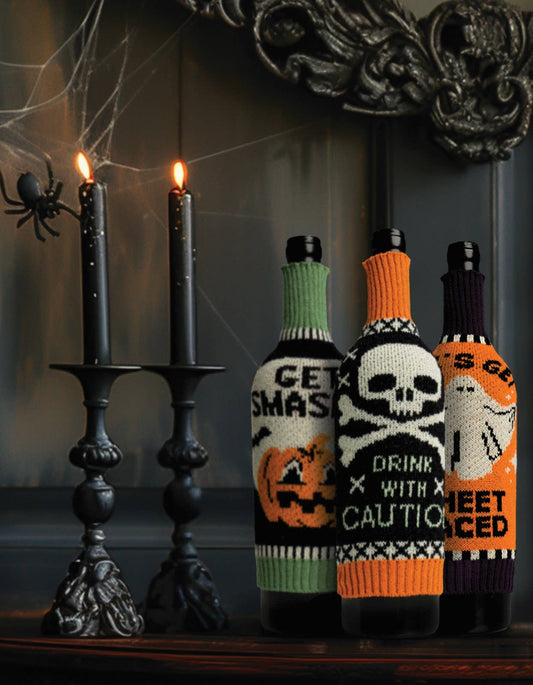 Halloween Witching Hour Wine Bottle Sweaters