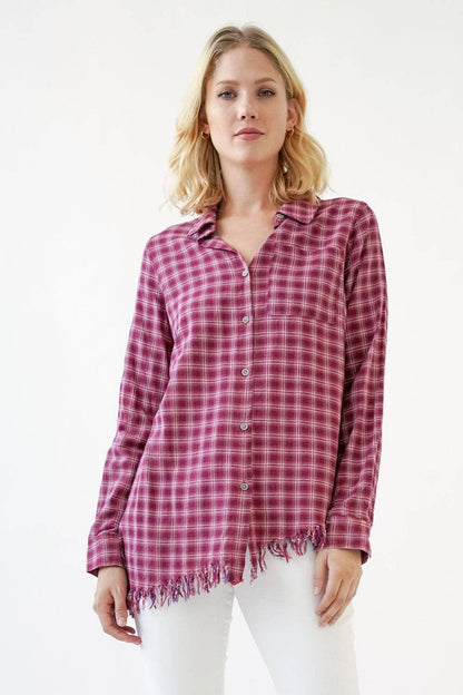 Plaid Flannel Shirt - Southern Sassy Boutique