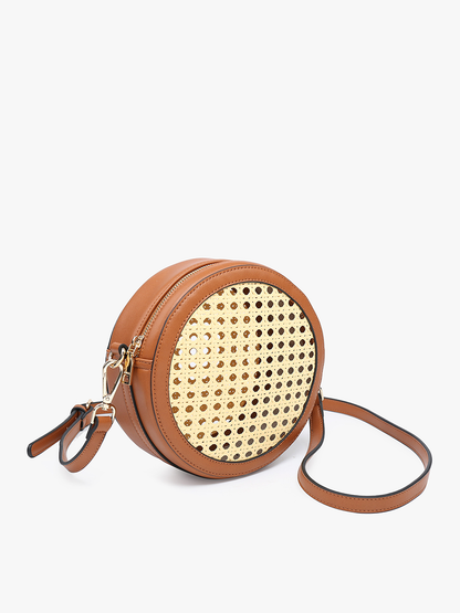Rattan Circular Crossbody