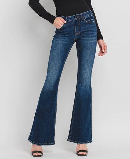 MID RISE SUPER FLARE JEANS - Southern Sassy Boutique