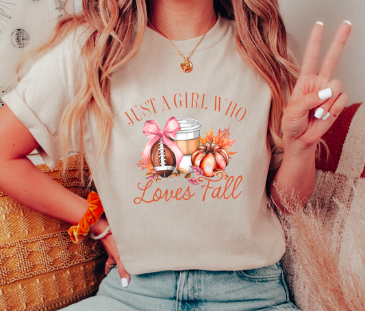 Just A Girl Who Loves Fall Graphic Tee