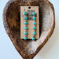 Western Stone Drop Stud Earrings