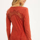 Lace Button Detail Top