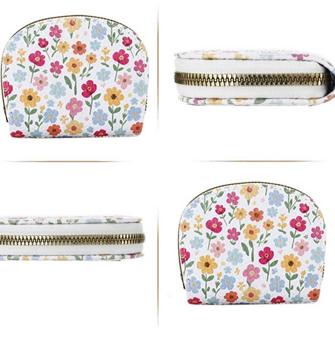 Print Blossom Floral Wallet Card Holder