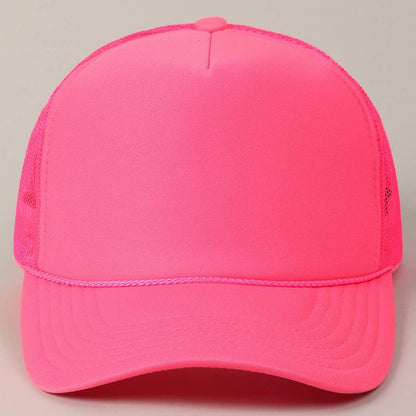 Solid Color OTTO 5-Panel Foam Mesh Back Trucker Hat - Southern Sassy Boutique