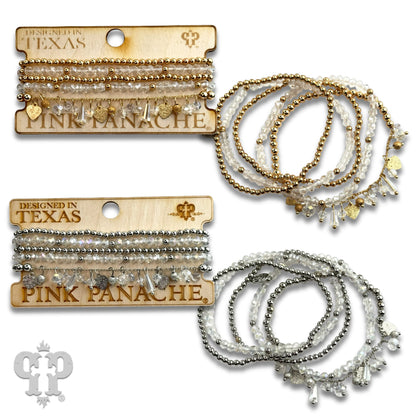 Heart and variety bead charm bracelet - Southern Sassy Boutique