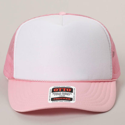 Two-Tone Mesh Back High Crown Foam Trucker Hat - Southern Sassy Boutique