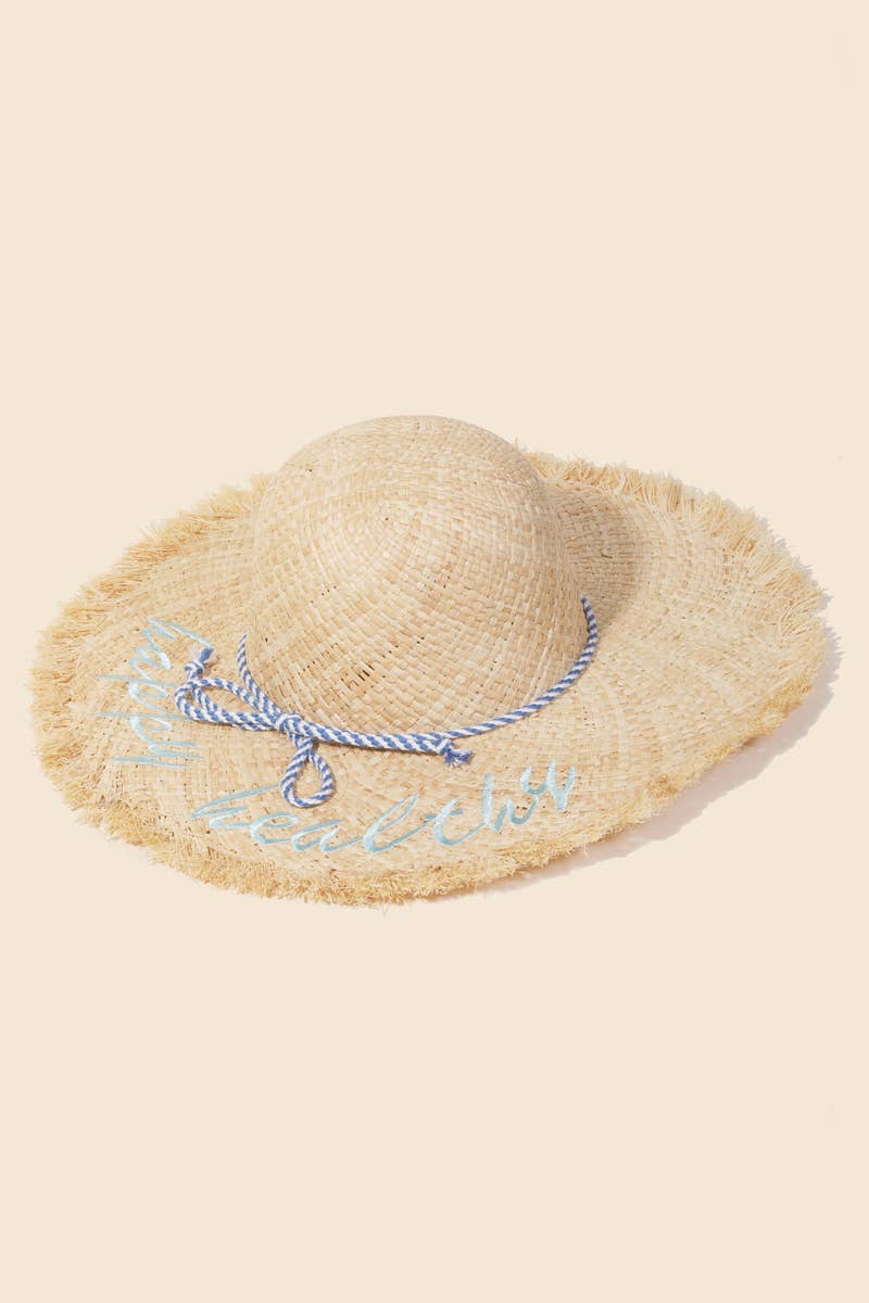 Alcohol You Later Raffia Sun Hat