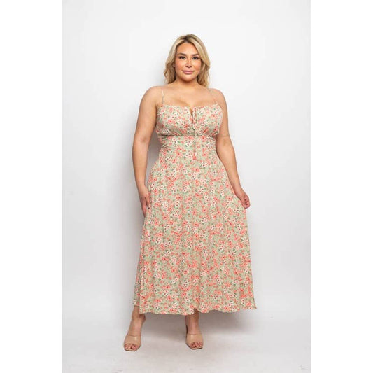 Curvy Floral Print Dress