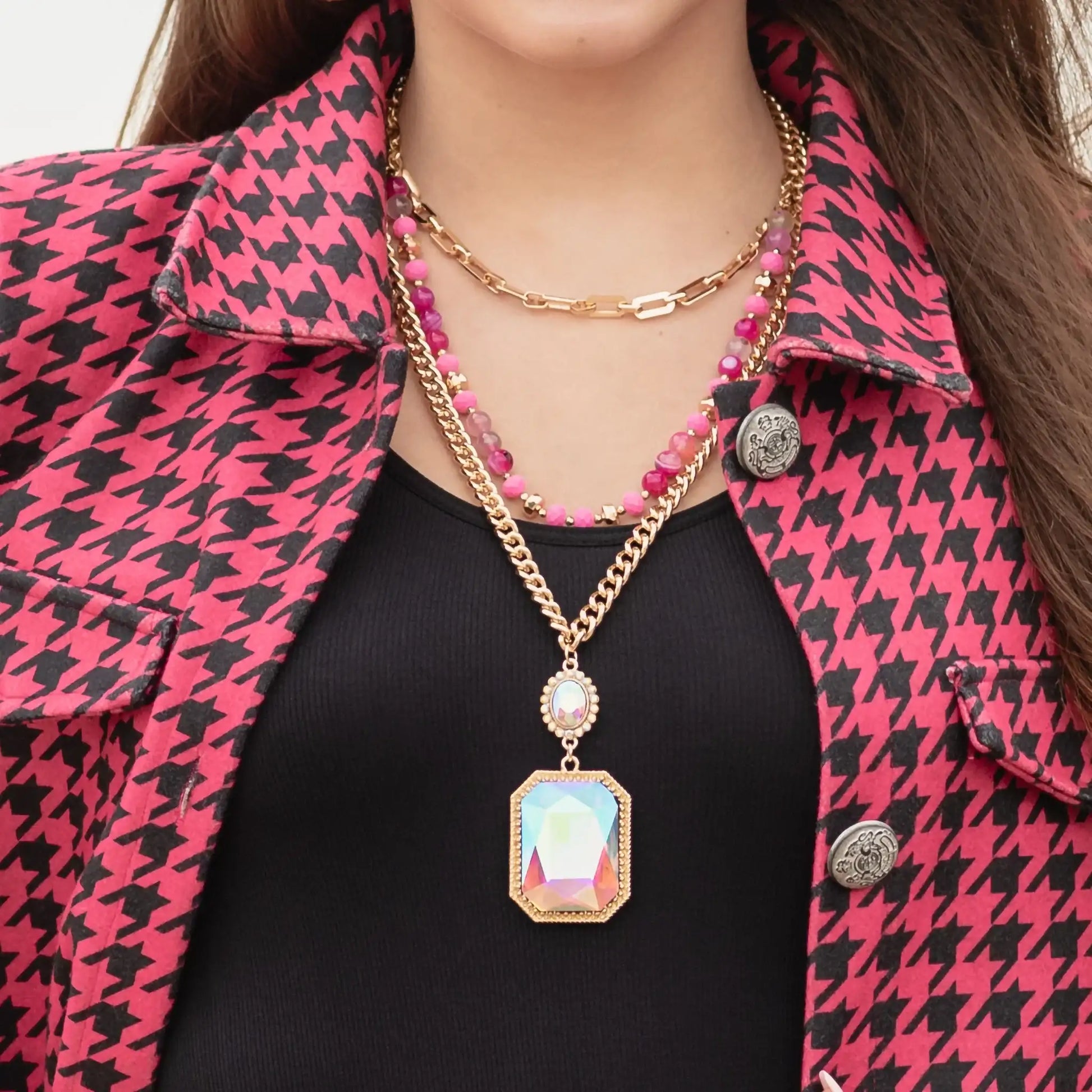 Layered Crystal Necklace