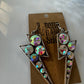 Western Rhinestone Bling Lightning Thunderbolt Earrings