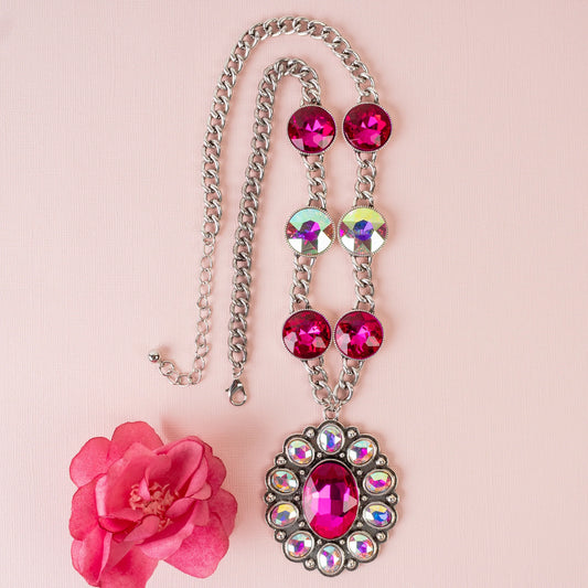 Vibrant Crystal Crystal Necklace