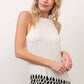 Rhinestone Hotfix Studded Stripe Jersey Tank