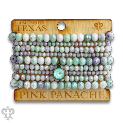 Ombre faceted bead bracelet with Austrian crystal - Southern Sassy Boutique