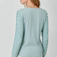 Ribbed Braided Sleeve Top