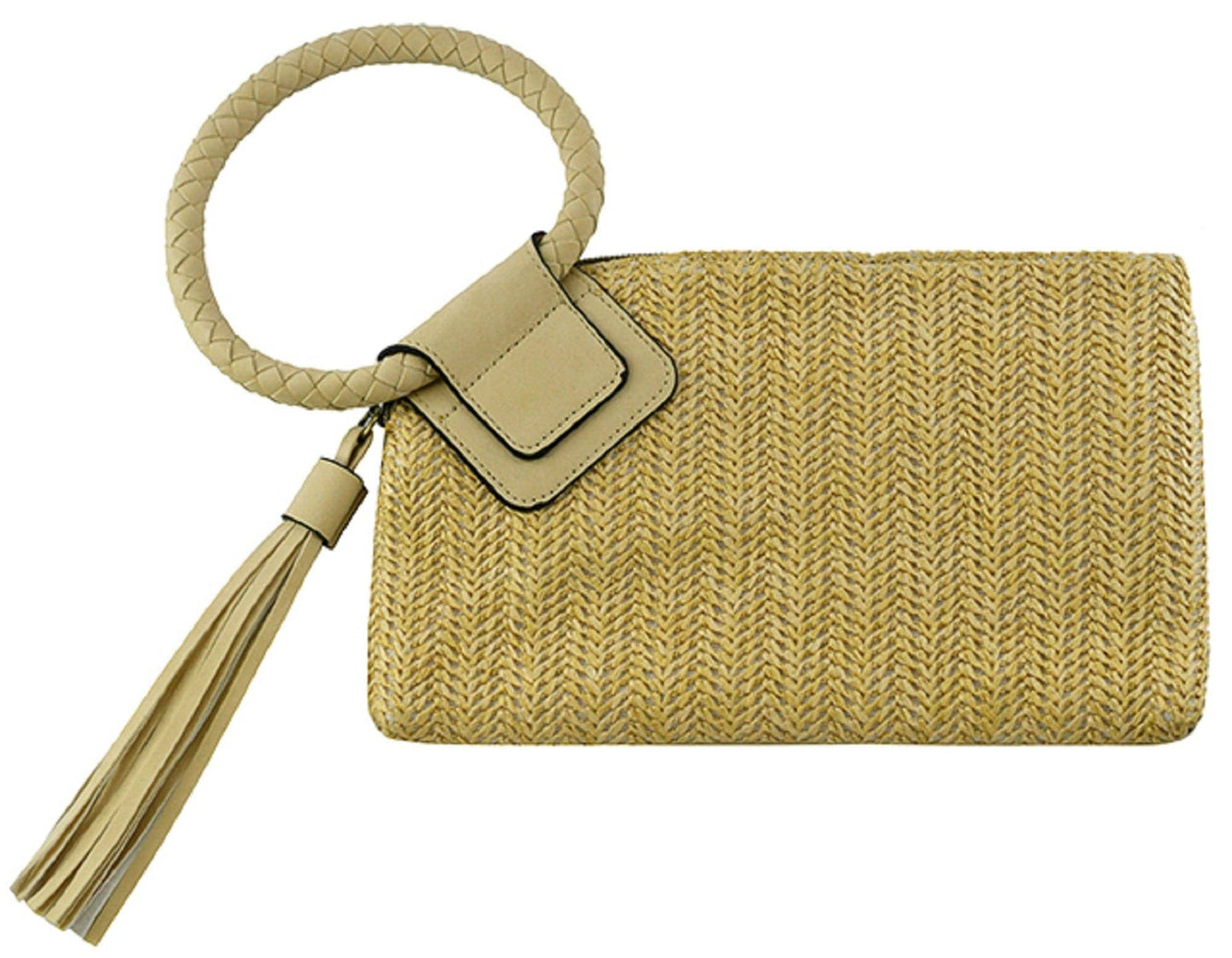 Cheyenne Straw Wristlet/Clutch With Tassel