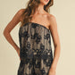 LACE TUBE TOP AND SHORTS SET