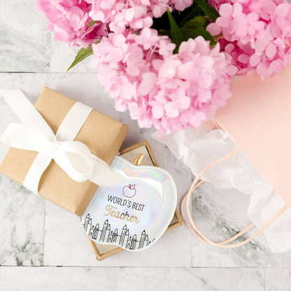World's Best Teacher - 4" Keepsake Dish