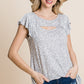 Animal Print Cut Out Tunic Top