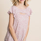 Animal Print Cut Out Tunic Top