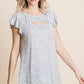 Animal Print Cut Out Tunic Top