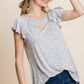 Animal Print Cut Out Tunic Top