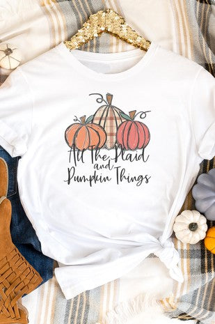 All Plaid and Pumpkin Things Fall Tee