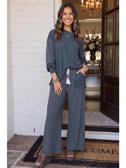 Raw Edge Pocket Casual Set