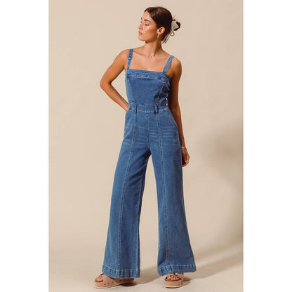Washed Denim Jumpsuit