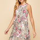 Floral Print Sleeveless Babydoll Dress