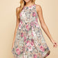 Floral Print Sleeveless Babydoll Dress