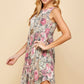 Floral Print Sleeveless Babydoll Dress