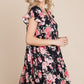 Floral Swing Bubble Chiffon Dress