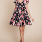 Floral Swing Bubble Chiffon Dress