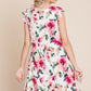 Floral Print Scoop Neck Dress