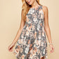 Floral Print Sleeveless Babydoll Dress