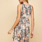 Floral Print Sleeveless Babydoll Dress
