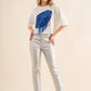Embellished Sequin Game Day Graphic Crop T Shirt