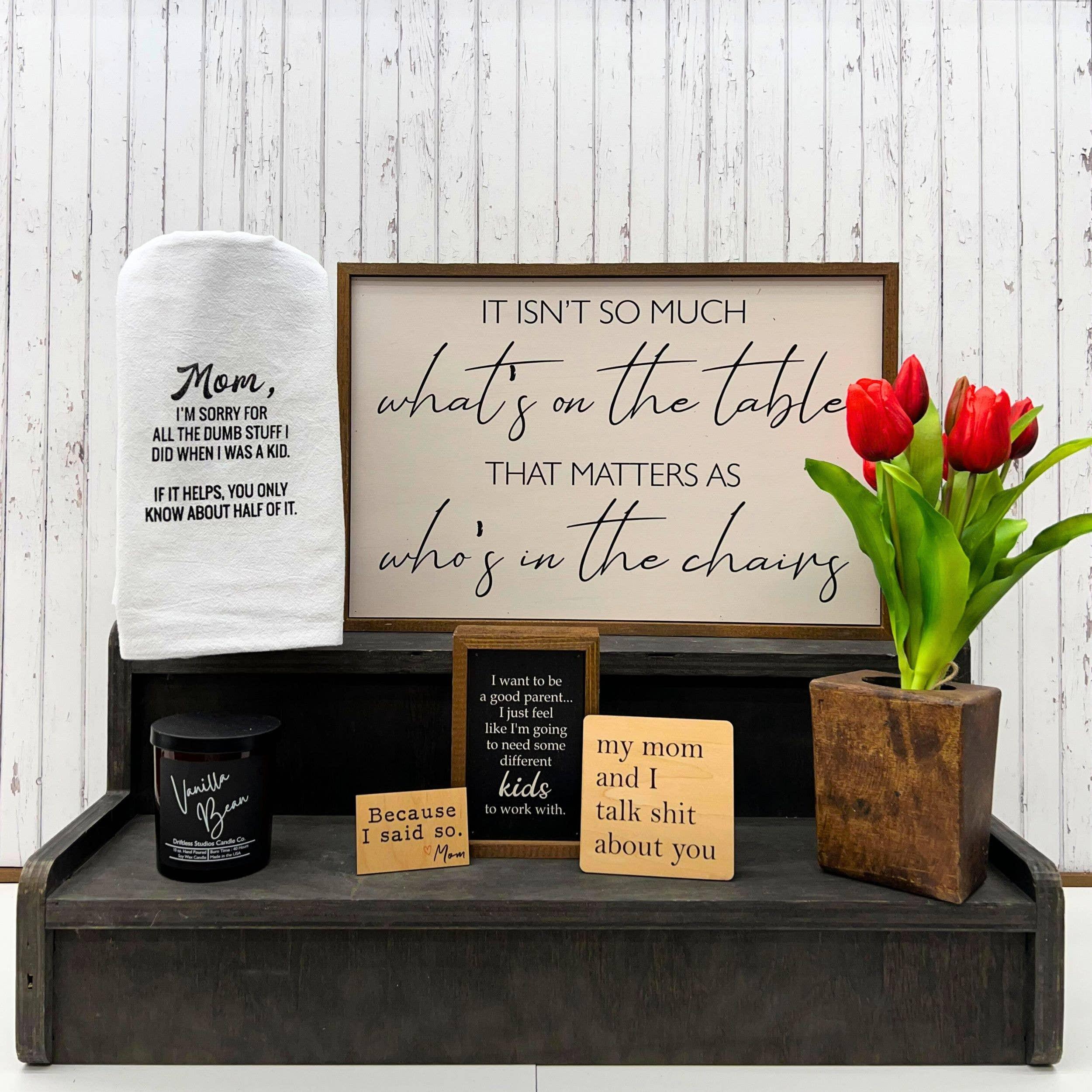 Driftless Studios Mom I'm Sorry For All The Dumb Stuff Dish Towel
